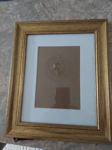 HOBBY LOBBY AGED GOLD COLOR PLASTIC PICTURE FRAME/WITH GLASS HOLDS 5×7 OR 8×10  - Picture 1 of 3