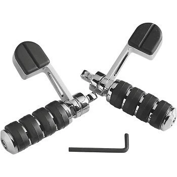 Estribo ISO cromado Kuryakyn 8075 estribos grandes con montaje macho para Harley Foto 1 de 1