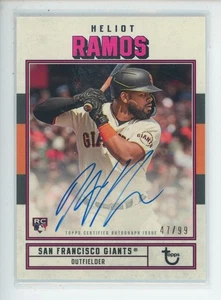2022 Topps Brooklyn Collection Heliot Ramos RC ROOKIE AUTO 47/99 Giants - Picture 1 of 2