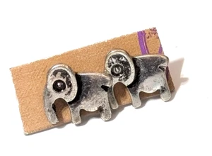 Pendientes perforados de elefante tono plata pequeños postes tachuelas sp-49 - Imagen 1 de 6