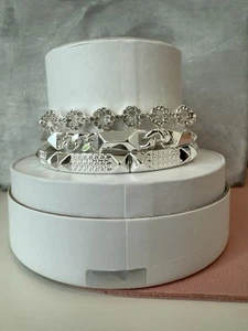 Bomb Party Summer Stack 2025 An Instant Connection Silver Plated 3 Bracelets - Picture 1 of 6
