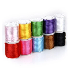10 piezas de alambre con cuentas de hilo de nailon para joyería de 2 mm - Imagen 1 de 6