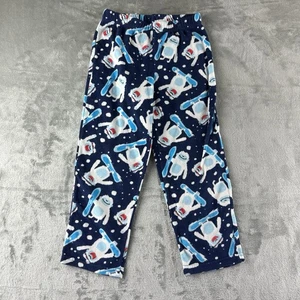 Carter’s Sleep Pants Boy’s 5 Blue Snowboard Yeti Rudolph The Red Nose Reindeer - Picture 1 of 4
