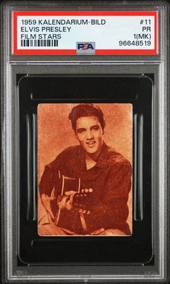 1959 Kalendarium-Bild Film Stars Brown Horizontal Text 11 Elvis Presley PSA 1 MK - Image 1 of 3