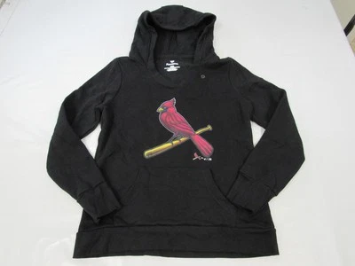 New St. Louis Cardinals #4 Yadier Molina Womens Sizes M-L Black V-Neck Hoodie - Image 1 of 4