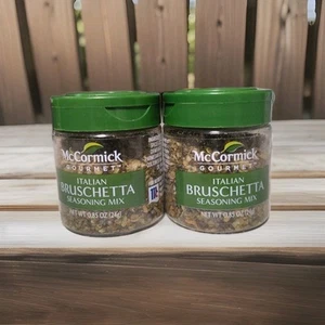 LOTE DE 2 CONDIMENTOS BRUSCHETTA ITALIANOS McCormick Gourmet 20 GMS/.85 OZ CADA UNO ¡Pan!! - Imagen 1 de 1