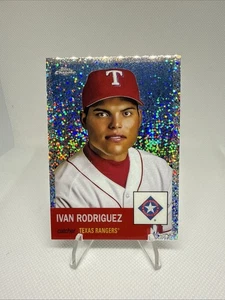 Refractor de motas 2022 Topps cromo platino aniversario/150 Iván Rodríguez Salón de la fama - Imagen 1 de 2