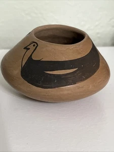Vintage Unsigned Mata Ortiz Mexican Clay Art Pottery Mexico Small Vase Bowl - Bild 1 von 6