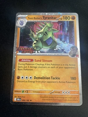Team Rocket Tyranitar Staff Near Mint Raw - Image 1 of 2