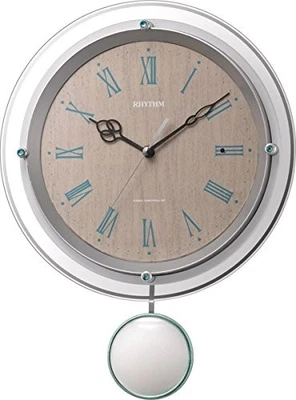 RHYTHM Wall Clock Pendulum Sofrere Crystal 37.3×28.0×6.6cm - Image 1 of 3