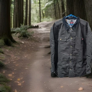 Wrangler Workwear Herren Flex Barn Chore Mantel schwarz Decke gefüttert Canvas Jacke - Bild 1 von 14