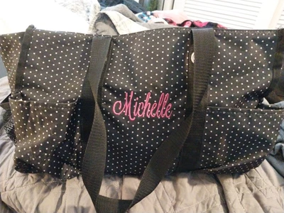 工艺包收纳手提包 Thirty-one 刺绣 W/Michelle on It 制作 — 第 1/4 张图片