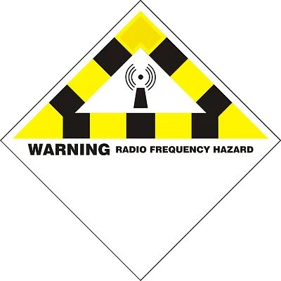 ANYTIME SIGN 10" X 10" RADIO FREQUENCY HAZARD Warning Sign .032 Aluminum 2 pack (FC3)