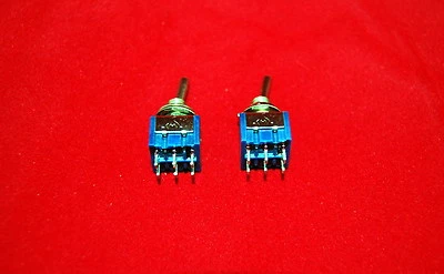 Lot of (10) DPDT Miniature Toggle Switches ON/ON Maintained