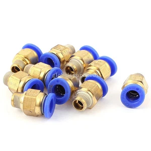 10*PC8-01 Air Line Hose 1/8BSP Male 8mm Tube Quick Release Coupler Fit.⊕IK - Picture 1 of 4