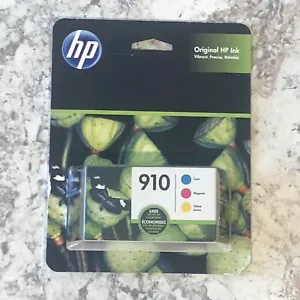 HP 910 (3YN97AN) Cyan/Magenta/Yellow Original Ink Cartridge New Seal Exp 09/2021 - Picture 1 of 7