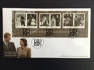 GB 2017 Platinum Anniv M/Sheet on Unaddressed First Day Cover - London SW1 S/H/S - Picture 1 of 1
