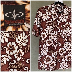 Herren Hawaii Rindenstoff Hemd Tapa Tiki Floral Gr. S - Bild 1 von 12