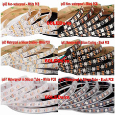 LED Strip WS2812B 5050 RGB 30/60/144LEDs/M WS2812 IC Individual Addressable 5V