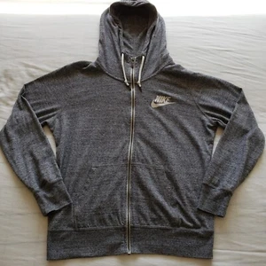 NIKE TEEN GIRLS SIZE XL 21"x25" FULL ZIP HOODIE LIGHTWEIGHT NIKE LOGO COTTON - Picture 1 of 12