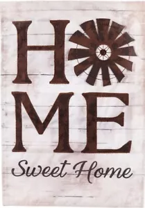Windmill Home Sweet Home Z13S8338 Evergreen Wildlederhaus Flagge 28" x 44" - Bild 1 von 1