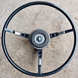 1967 FORD MUSTANG DELUXE STEERING WHEEL OEM ORIGINAL + HORN RING + HORN PAD!!! - Picture 1 of 8