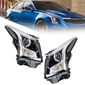 For 2013-2018 Cadillac ATS Left+Right Side Projector Headlight Assembly Halogen - Bild 1 von 11