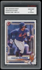 FRANCISCO ALVAREZ 2021 BOWMAN DRAFT (Topps) 1ST GRADED 10 ROOKIE CARD RC #BD-112