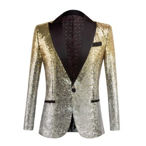 gold sequin jacket men