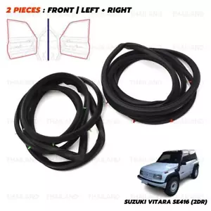 For Suzuki 2 Dr Vitara 1989 '99 Front L+R Weatherstrip Door Rubber Seal - Picture 1 of 10