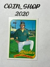 Baseball ⚾️ TOPPS Gum Card - TONY LARUSSA Athletics Manager Card USA 1989 #C51
