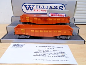 TWO Williams 3Rail Patapsco & Backriver Gondolas 1Bx Barrels+1OB Looks Unused - Picture 1 of 8