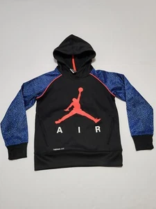 (#C)Air Jordan Youth Small 8-10YRS Black Blue Neon Pink Fleece Therma Fit Cement - Picture 1 of 6
