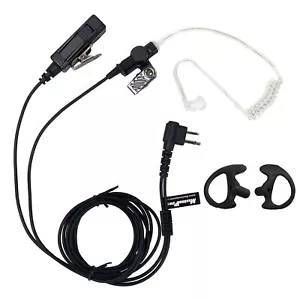 Earpiece for Motorola Two Way Radio PTT Mic w/ Earbud/Black Earmold (Combo Pack) - Picture 1 of 13