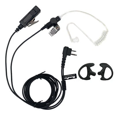 Earpiece for Motorola Two Way Radio PTT Mic w/ Earbud/Black Earmold (Combo Pack) - Image 1 of 4