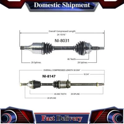 TrakMotive Front CV Axle Drive Shaft Joint For INFINITI I30 1997 1998 1999 - Image 1 of 3