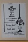 Choice of A-N Welsh RUGBY UNION Programmes 1960&#39;s onwards Bulk Lot Wales