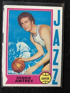 1974-75 TOPPS DENNIS AWTRY CARD #74 SUNS 76ERS BULLS CELTICS TRAIL BLAZERS - Foto 1 di 2