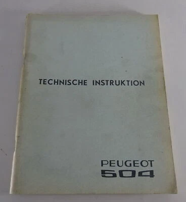 Dati Tecnici + Istruzioni Peugeot 504 Stand 09/1968 - Immagine 1 di 4