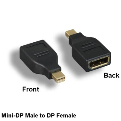Kentek Mini DisplayPort 1.2a Male to DisplayPort DP 1.2a Female Adapter 4K HD - Image 1 of 2
