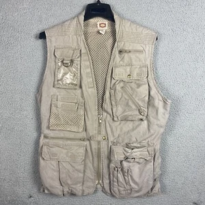 Vintage Banana Republic Vest Mens Large Beige Safari Fishing Photography Hunting - Picture 1 of 10