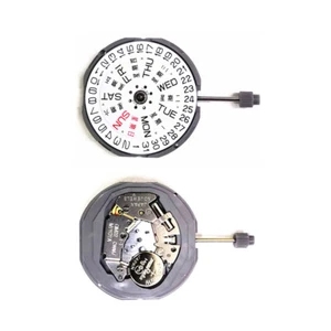3 Hands Date @ 3 Metal Quartz Watch Movement With Stem For Miyota GM02 GM00 - Picture 1 of 8