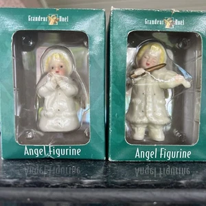 Grandeur Noel Collectible Porcelain Angel Cherub Christmas Figurine, Vintage - Picture 1 of 2