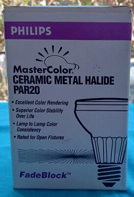 PHILIPS CDM 35/PAR20/M/FL/3K MASTERCOLOR CERAMIC METAL HALIDE LAMP BULB 35W M130 - Image 1 of 4