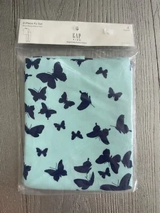 GAP Kids Girls Short Sleeve Butterfly Pajama Set Size 4 - Picture 1 of 2