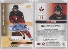 2022 Upper Deck Team Canada Juniors Men's U-18 /199 Josh Davies #44 Patch Auto