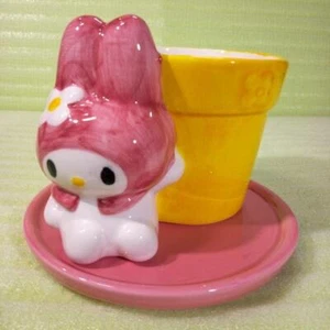 Figura rara SANRIO My Melody cerámica maceta rosa vintage 1998 Kawaii Japón - Imagen 1 de 20