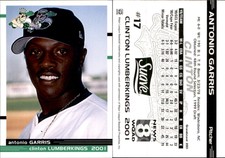 Antonio Garris 2001 Grandstand Clinton LumberKings #NNO Card *AutographDen*