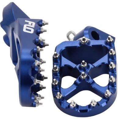 Pegs Flo FPEG-793-2BLU Pro Series azul compatível com Yamaha YZ450F 2023+ YZ250F 24+ - Imagem 1 de 3