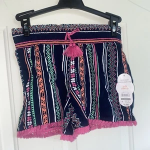 Wonder Nation Girls' Tassels Pull On Challis Short New - Picture 1 of 9